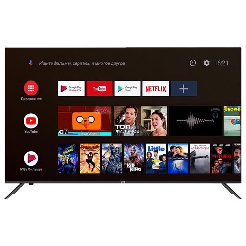 Телевизор JVC LT-43M697, 43" (109 см), 1920x1080, FullHD, 16:9, SmartTV, Wi-Fi, безрамочный, черный 456144