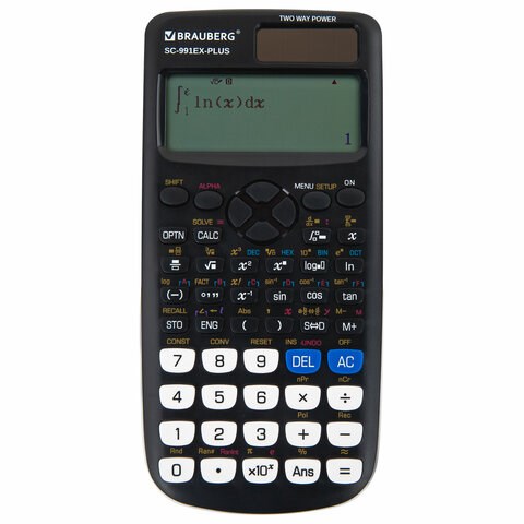 Калькулятор инженерный BRAUBERG SC-991EX-Plus (165х84 мм), 552 функции,10+2 разрядов, двойное питание, 271726 271726
