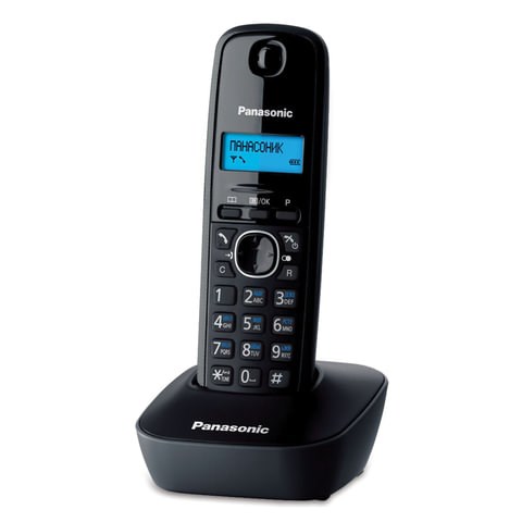Радиотелефон PANASONIC KX-TG1611RUH, память 50 номеров, АОН, повтор, часы/будильник, серый 260482