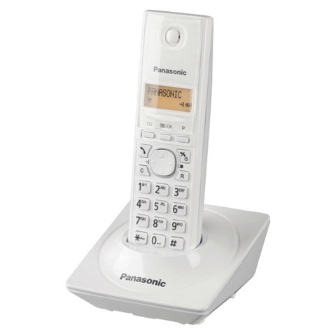 Радиотелефон PANASONIC KX-TG1711RUW, память на 50 номеров, АОН, повтор, часы /будильник (радиус 10-100 м), цвет белый 262044