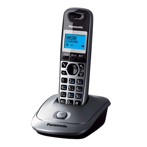 Радиотелефон PANASONIC KX-TG2511RUM, память 50 номеров, АОН, повтор, спикерфон, полифония, серый 260379