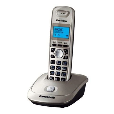 Радиотелефон PANASONIC KX-TG2511RUN, память 50 номеров, АОН, повтор, спикерфон, полифония, радиус 10-100 м, цвет платиновый 260380