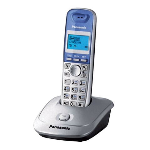 Радиотелефон PANASONIC KX-TG2511RUS, память 50 номеров, АОН, повтор, спикерфон, полифония, серебро 260378