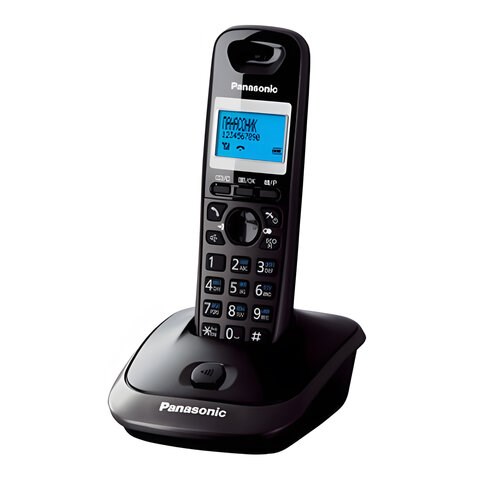 Радиотелефон PANASONIC KX-TG2511RUT, память 50 номеров, АОН, повтор, спикерфон, полифония, титановый 260377