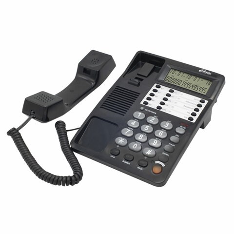 Телефон RITMIX RT-495 black, АОН, спикерфон, память 60 номеров, тональный/импульсный режим, черный, 80002152 263160