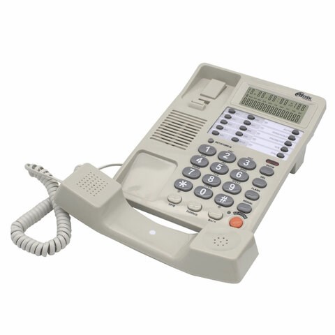 Телефон RITMIX RT-495 white, АОН, спикерфон, память 60 номеров, тональный/импульсный режим, белый, 80002153 263161