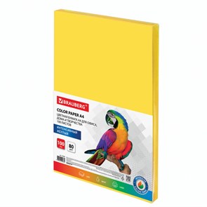 {{photo.Alt || photo.Description || 'Бумага цветная BRAUBERG, А4, 80 г/м2, 100 л., интенсив, желтая, для офисной техники, 112450'}}