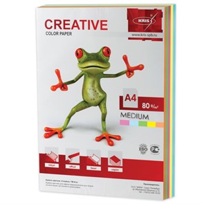 {{photo.Alt || photo.Description || 'Бумага цветная CREATIVE color, А4, 80 г/м2, 250 л., (5 цветов х 50 л.), микс медиум, БОpr-250r'}}