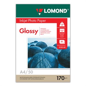 {{photo.Alt || photo.Description || 'Фотобумага глянцевая, А4, 170 г/м2, односторонняя, 50 листов, LOMOND, 0102142'}}