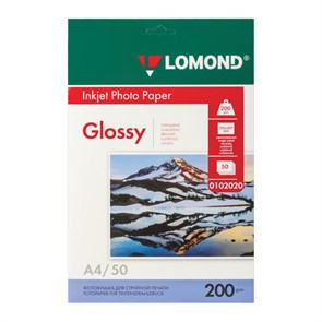 {{photo.Alt || photo.Description || 'Фотобумага глянцевая, А4, 200 г/м2, односторонняя, 50 листов, LOMOND, 0102020'}}