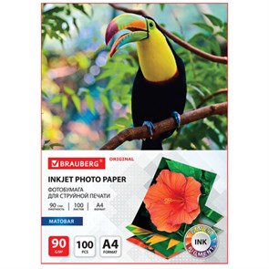 {{photo.Alt || photo.Description || 'Фотобумага матовая, А4, 90 г/м2, односторонняя, 100 листов, BRAUBERG ORIGINAL, 363979'}}