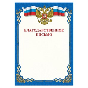 {{photo.Alt || photo.Description || 'Грамота "Благодарственное письмо", A4, мелованная бумага 115 г/м2, для лазерных принтеров, синяя, STAFF, 111800'}}