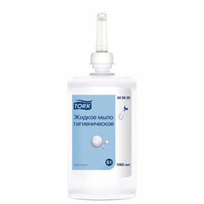 {{photo.Alt || photo.Description || 'Картридж с жидким мылом одноразовый TORK (Система S1) Advanced, 1 л, гигиенический эффект, 420820'}}