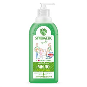 {{photo.Alt || photo.Description || 'Мыло жидкое 500 мл SYNERGETIC "Луговые травы", гипоаллергенное, биоразлагаемое, дозатор, 105053'}}