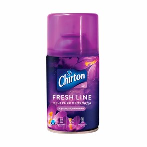 {{photo.Alt || photo.Description || 'Сменный баллон 250 мл, CHIRTON "Вечерняя прохлада", для автоматических освежителей, универсальный, сухое распыление, 4670013302567'}}