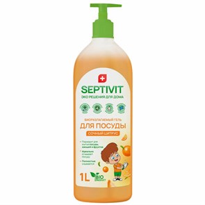{{photo.Alt || photo.Description || 'Средство для мытья посуды гипоаллергенное 1 л, SEPTIVIT "Сочный цитрус", биоразлагаемый, дозатор, 41110'}}