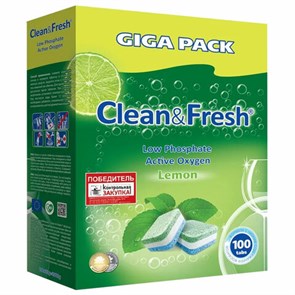 Таблетки для посудомоечных машин 100 шт. CLEAN&amp;FRESH "ALL-in-1", УТ000000044 606515