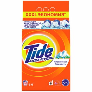 {{photo.Alt || photo.Description || 'Стиральный порошок-автомат 6 кг, TIDE (Тайд) "Альпийская свежесть", 700271'}}