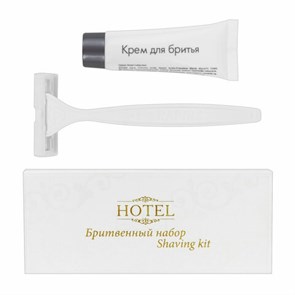 {{photo.Alt || photo.Description || 'Бритвенный набор КОМПЛЕКТ 200 шт., HOTEL (крем для бритья + станок), картон, 2000121'}}