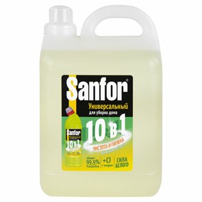 {{photo.Alt || photo.Description || 'Чистящее средство 5 л, SANFOR 10 в 1 Universal "Лимонная свежесть", 22055'}}