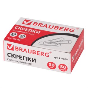 {{photo.Alt || photo.Description || 'Скрепки большие 50 мм, BRAUBERG, оцинкованные, 50 шт., в картонной коробке, 227589'}}