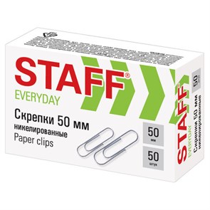 {{photo.Alt || photo.Description || 'Скрепки большие 50 мм, STAFF "EVERYDAY", никелированные, 50 шт., в картонной коробке, 226759'}}