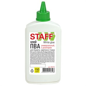 {{photo.Alt || photo.Description || 'Клей ПВА STAFF EVERYDAY, 150 г, с дозатором, 225176'}}