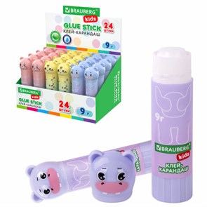 {{photo.Alt || photo.Description || 'Клей-карандаш "Пастельные зверята: мышка, тигр, бегемот", 9 г, фигурный колпачок, BRAUBERG KIDS, 271140'}}