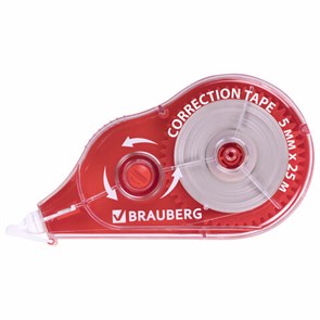 {{photo.Alt || photo.Description || 'Корректирующая лента BRAUBERG MAXI PLUS, 5 мм х 25 м, механизм перемотки, корпус красный, блистер, 272501'}}