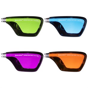 {{photo.Alt || photo.Description || 'Корректирующая лента BRAUBERG ULTRA COLOR, 5 мм х 8 м, корпус ассорти, дисплей, 229065'}}