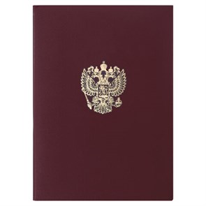 {{photo.Alt || photo.Description || 'Папка адресная бумвинил с гербом России, формат А4, бордовая, индивидуальная упаковка, STAFF "Basic", 129576'}}