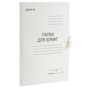 {{photo.Alt || photo.Description || 'Папка для бумаг с завязками картонная STAFF, гарантированная плотность 310 г/м2, до 200 листов, 121120'}}