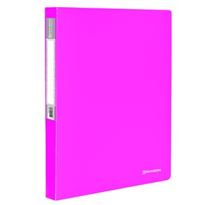 {{photo.Alt || photo.Description || 'Папка 40 вкладышей BRAUBERG "Neon", 25 мм, неоновая розовая, 700 мкм, 227454'}}