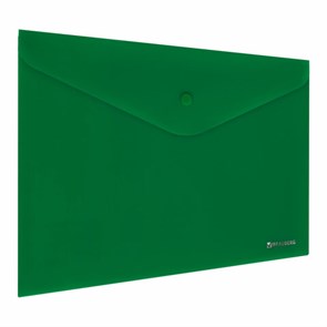 {{photo.Alt || photo.Description || 'Папка-конверт с кнопкой BRAUBERG "SUPER", А4, матовая непрозрачная, зеленая, ПРОЧНАЯ 0,2 мм, 272877'}}