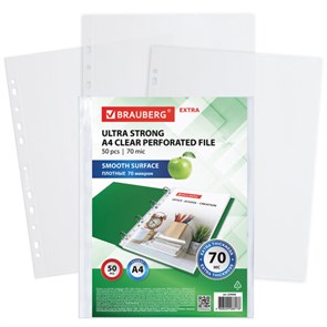 {{photo.Alt || photo.Description || 'Папки-файлы перфорированные А4 BRAUBERG "EXTRA 700", КОМПЛЕКТ 50 шт., гладкие, ПЛОТНЫЕ, 70 мкм, 229668'}}