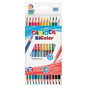 {{photo.Alt || photo.Description || 'Карандаши двусторонние CARIOCA "Bi-color", 12 штук, 24 цвета, трехгранные, грифель 3 мм, натуральное дерево, 42991'}}
