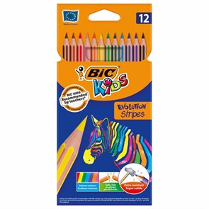 {{photo.Alt || photo.Description || 'Карандаши цветные BIC "Evolution Stripes", 12 цветов, шестигранные, грифель 9505221'}}