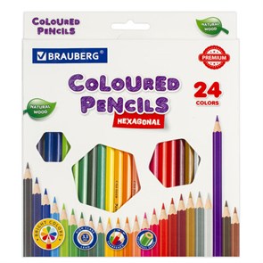 {{photo.Alt || photo.Description || 'Карандаши цветные BRAUBERG PREMIUM, 24 цвета, шестигранные, грифель 3,3 мм, натуральное дерево, 181658'}}