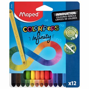 {{photo.Alt || photo.Description || 'Карандаши цветные монолитные MAPED "Infinity", набор 12 цветов, трехгранные, 861600'}}