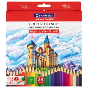 {{photo.Alt || photo.Description || 'Карандаши цветные мягкие BRAUBERG АКАДЕМИЯ, 24 цвета, шестигранные, грифель 3 мм, натуральное дерево, 181866'}}