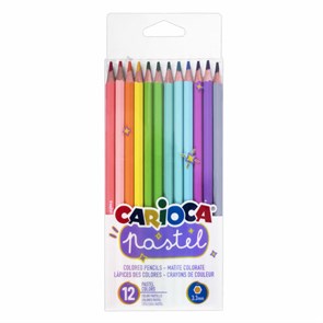 {{photo.Alt || photo.Description || 'Карандаши цветные пастельные CARIOCA "Pastel", 12 цветов, ПВХ-чехол, шестигранные, грифель 3,3 мм, натуральное дерево, 43034'}}