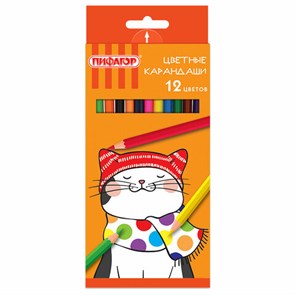 {{photo.Alt || photo.Description || 'Карандаши цветные ПИФАГОР "КОТИК", 12 цветов, шестигранные, 181340'}}