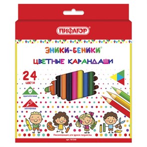 {{photo.Alt || photo.Description || 'Карандаши цветные ПИФАГОР "ЭНИКИ-БЕНИКИ", 24 цвета, шестигранные, натуральное дерево, 181348'}}