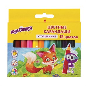 {{photo.Alt || photo.Description || 'Карандаши цветные утолщенные ЮНЛАНДИЯ "МАЛЫШИ-КАРАНДАШИ", 12 цветов, укороченные, шестигранные, грифель 5 мм, натуральное дерево, 181376'}}