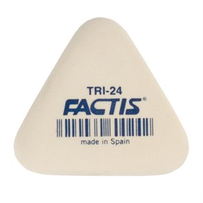 {{photo.Alt || photo.Description || 'Ластик FACTIS (Испания) TRI 24, 51х46х12 мм, белый, треугольный, мягкий, PMFTRI24'}}