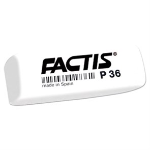 {{photo.Alt || photo.Description || 'Ластик FACTIS P 36 (Испания), 56х20х9 мм, белый, прямоугольный, скошенные края, CPFP36B'}}