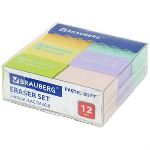 {{photo.Alt || photo.Description || 'Ластики BRAUBERG "Pastel Soft" НАБОР 12 шт., размер ластика 31х20х10 мм, экологичный ПВХ, 229598'}}