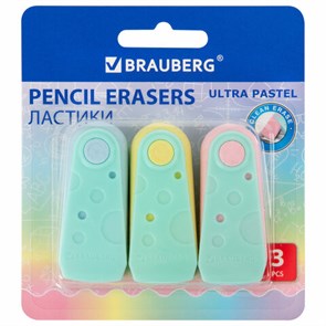 {{photo.Alt || photo.Description || 'Ластики BRAUBERG "ULTRA PASTEL", НАБОР 3 ШТУКИ, 57х24х15 мм, ассорти пастель, бирюзовый пластиковый держатель, блистер, 272689'}}