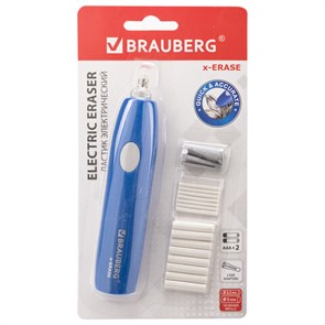 {{photo.Alt || photo.Description || 'Ластик электрический BRAUBERG "X-ERASE", питание от 2 батареек ААА, + 16 сменных ластиков, 229608'}}