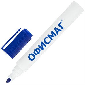 {{photo.Alt || photo.Description || 'Маркер стираемый для белой доски СИНИЙ, ОФИСМАГ, круглый наконечник, 3 мм, 152219'}}